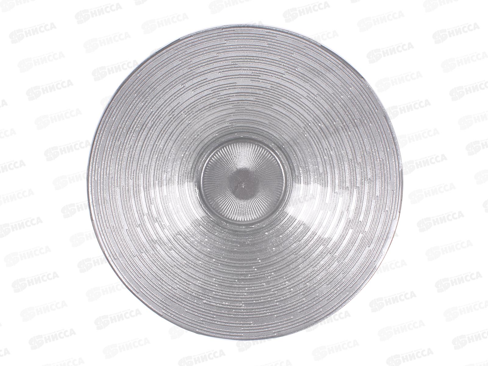 Чаша 83-012-25см &quotРиски&quot прозрачная, красно-серый металлик  4840157808