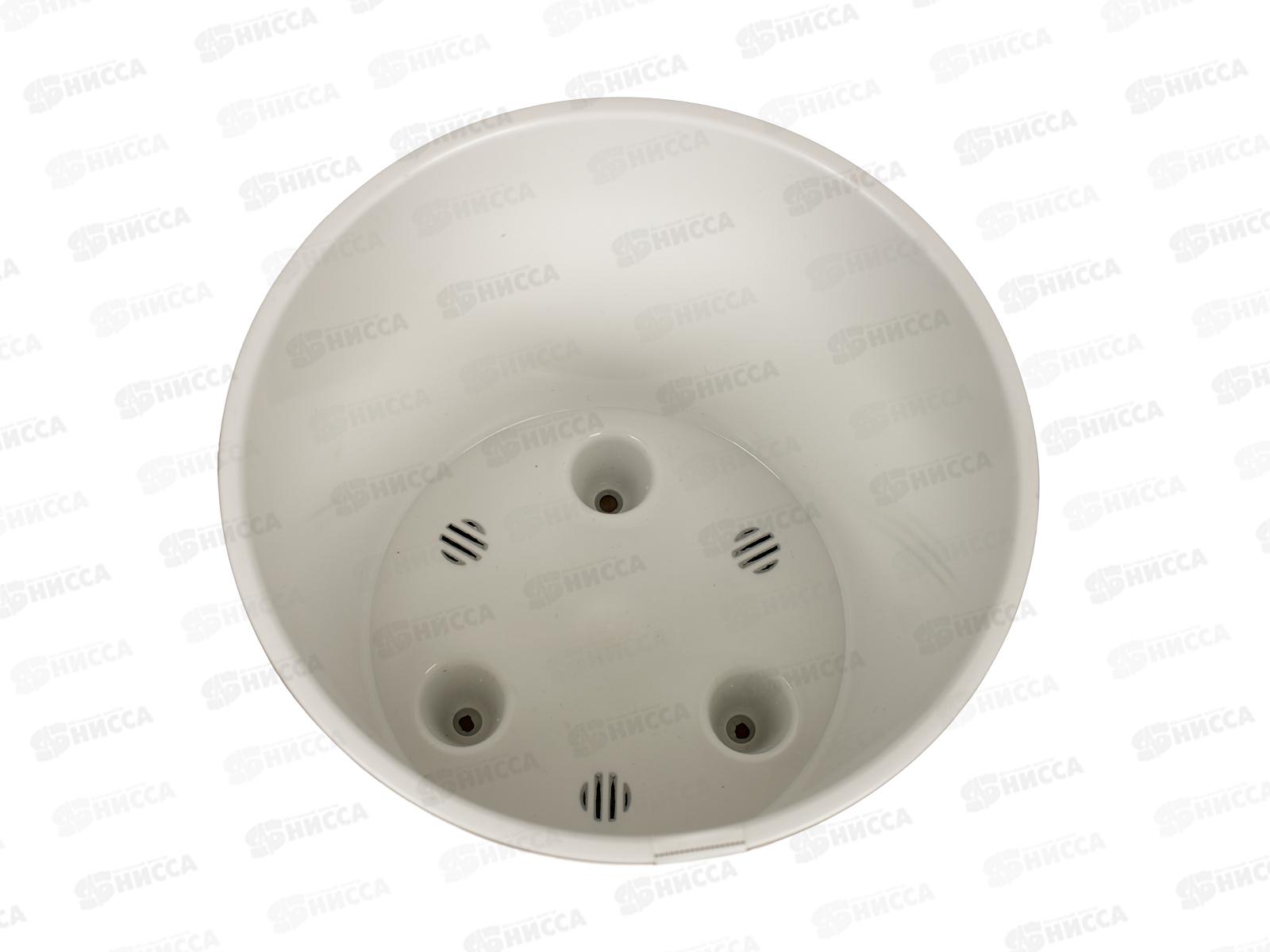 Горшок для цветов Эйс 3,8л Фраппе-белый (с вкладкой) *16