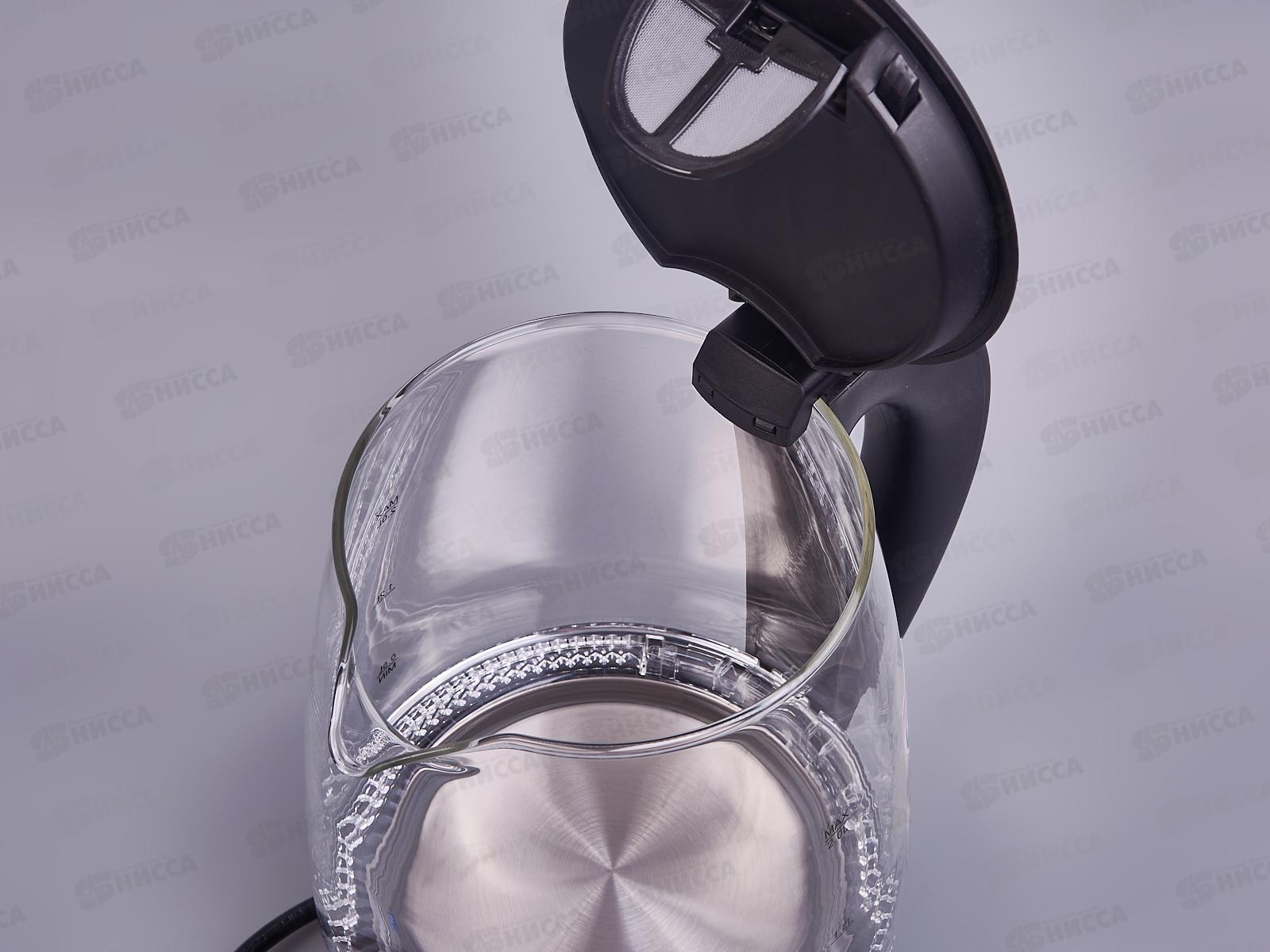 Чайник электрический SA-2719ВК (2.0) стекло с подсветкой