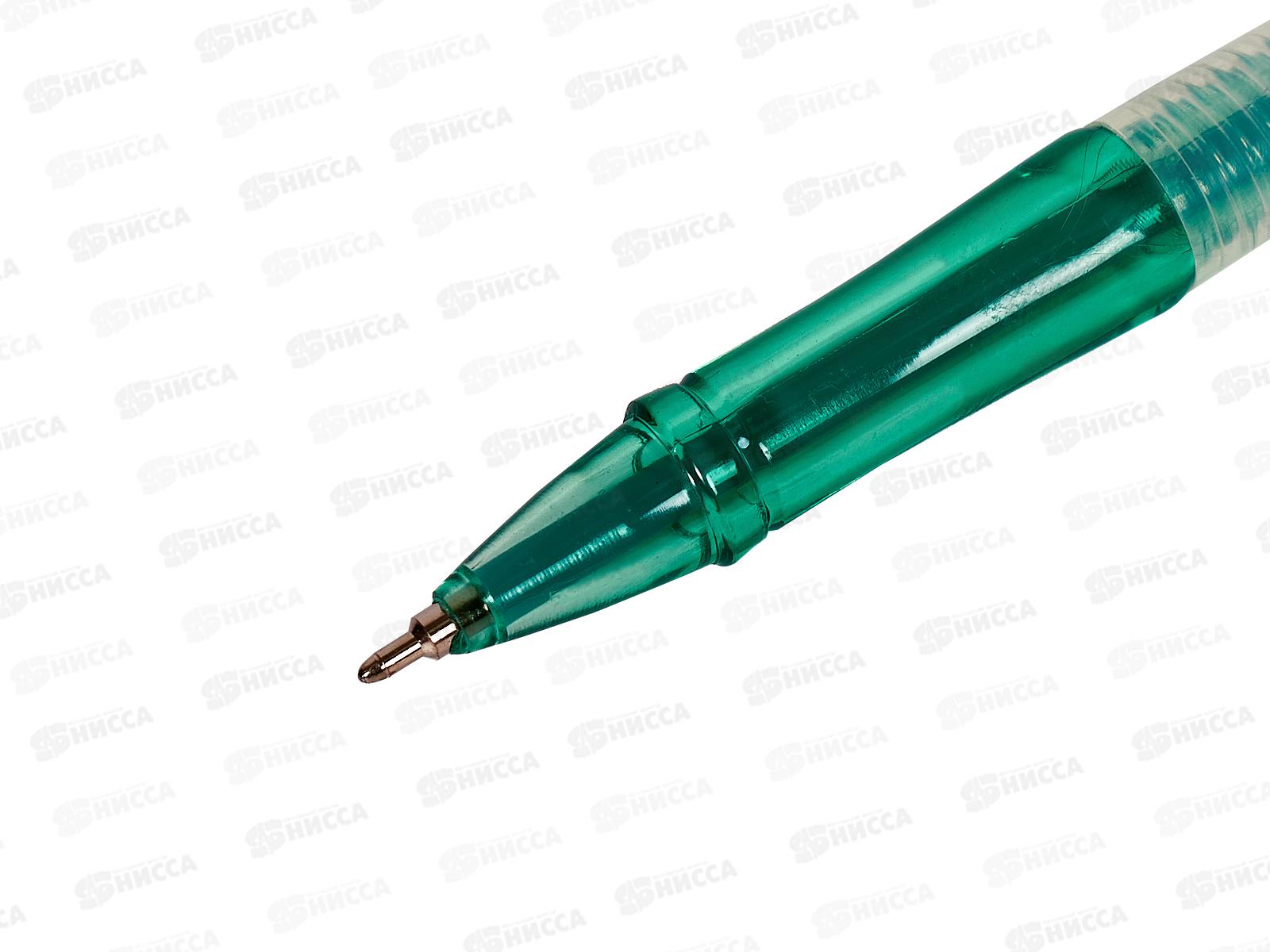 Ручка масляная PIANO Best прозрачный корпус, зелен, PT-1157 *50/2000