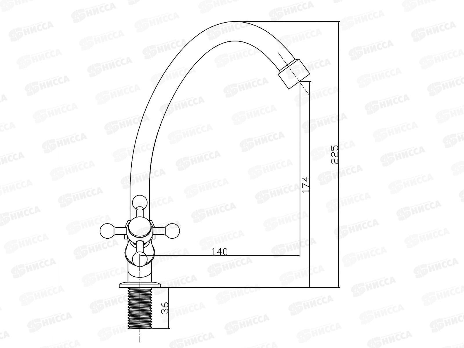 Кран СоюзКран для холодной воды керамика кран-букса 1/2 цинк 567-048 г
