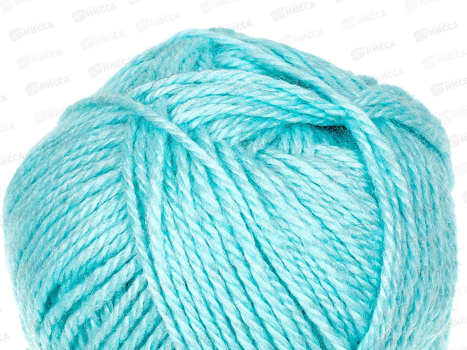 Пряжа Бамбино бирюза свет шерсть/акрил 50гр 150м 023 *10