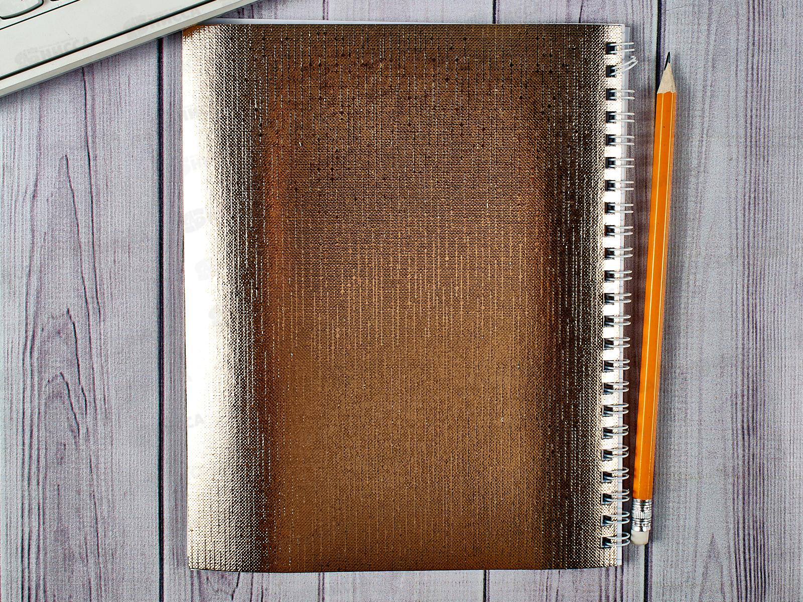 Тетрадь 48листов клетка Hatber бумвинил METALLIC Золото,греб*4/96