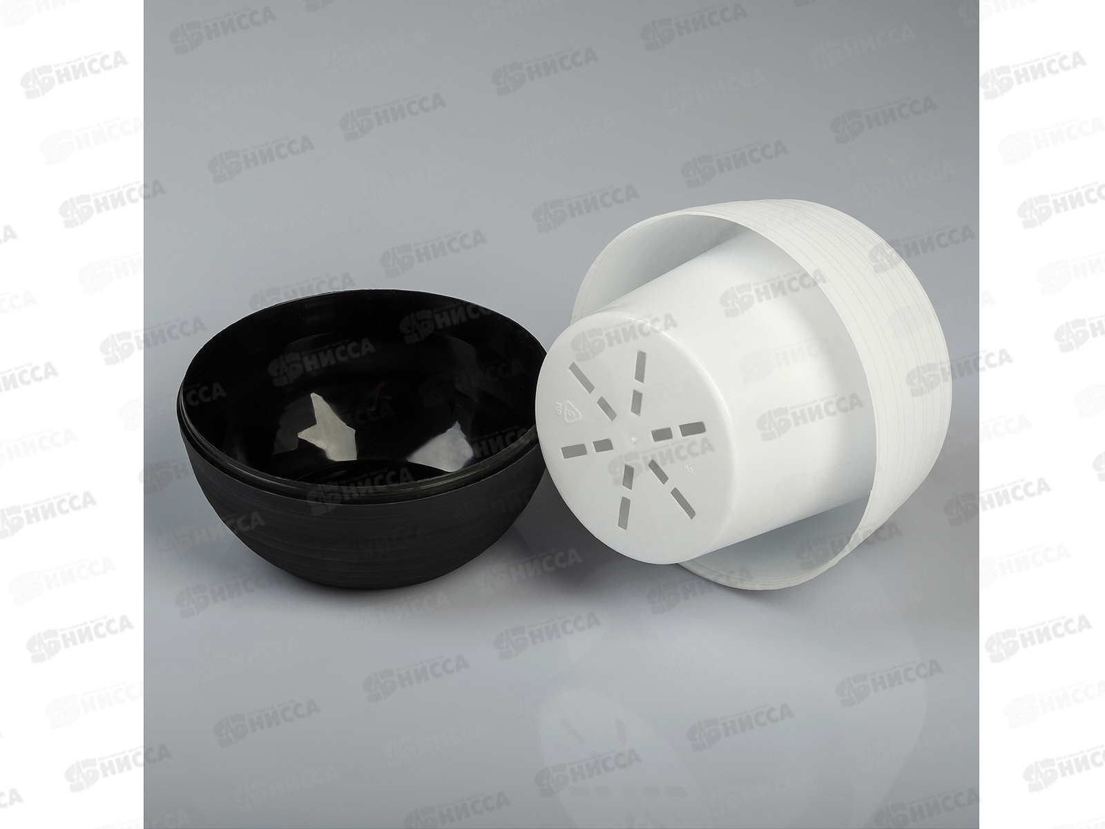 Кашпо Дуэт 0,5л черный-белый *10 Ангарск