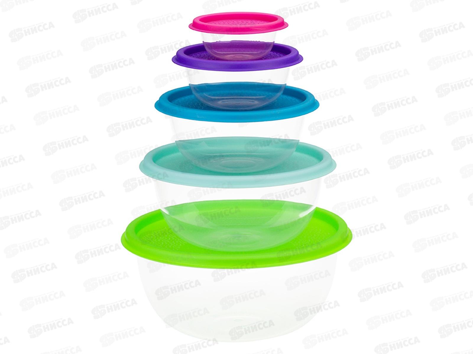 Набор мисок РАДУГА 5шт Микс М1308 *16