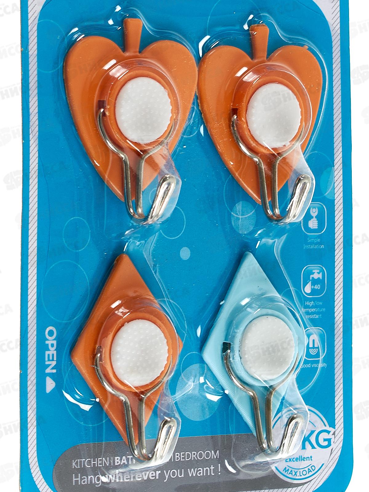 Крючки для полотенец 9209 4шт на липе (037222)  Ж