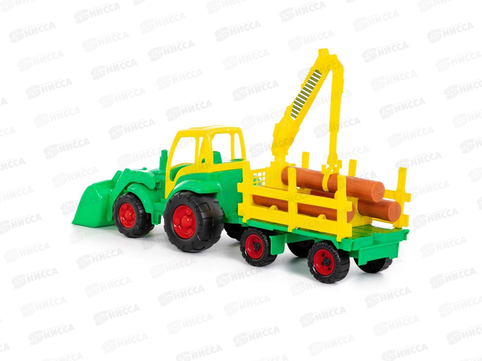 Трактор Чемпион с ковшом+прицеп-лесовоз 0483  в/с  *2