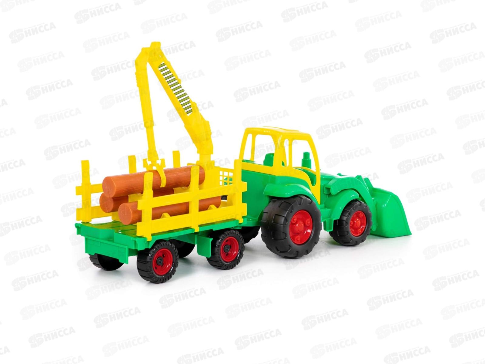 Трактор Чемпион с ковшом+прицеп-лесовоз 0483  в/с  *2