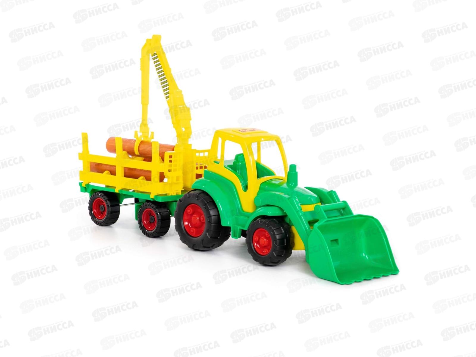 Трактор Чемпион с ковшом+прицеп-лесовоз 0483  в/с  *2