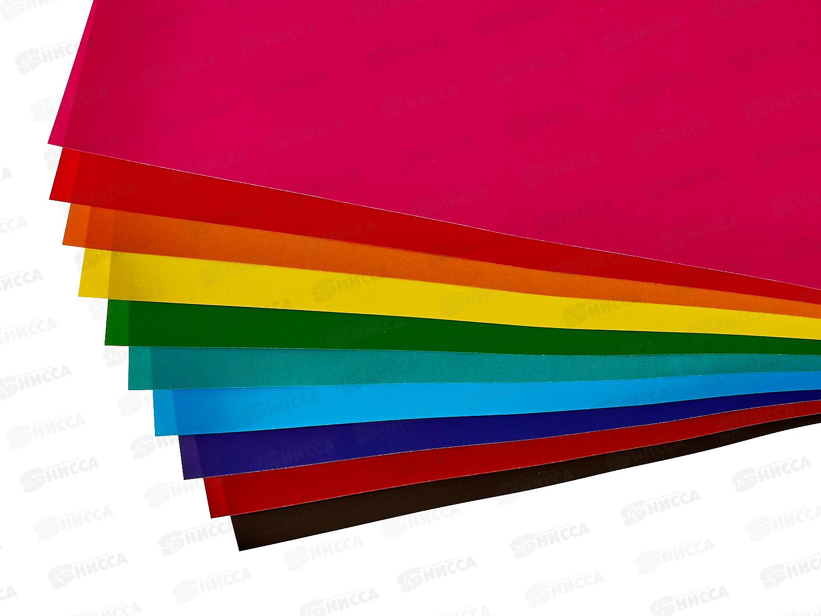 Цветная бумага  10листов 10цветов Hatber Creative Set., 05930*30