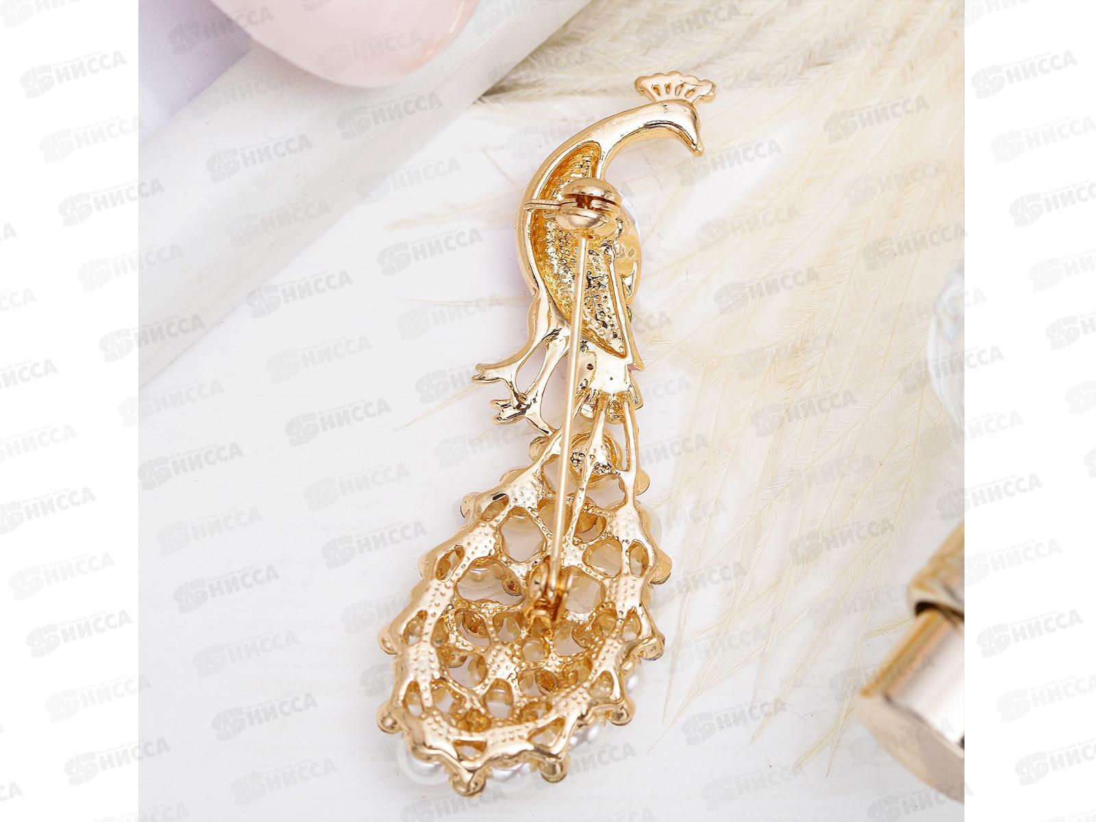 Брошь  &quotПавлин&quot с жемчужным хвостом 2738680