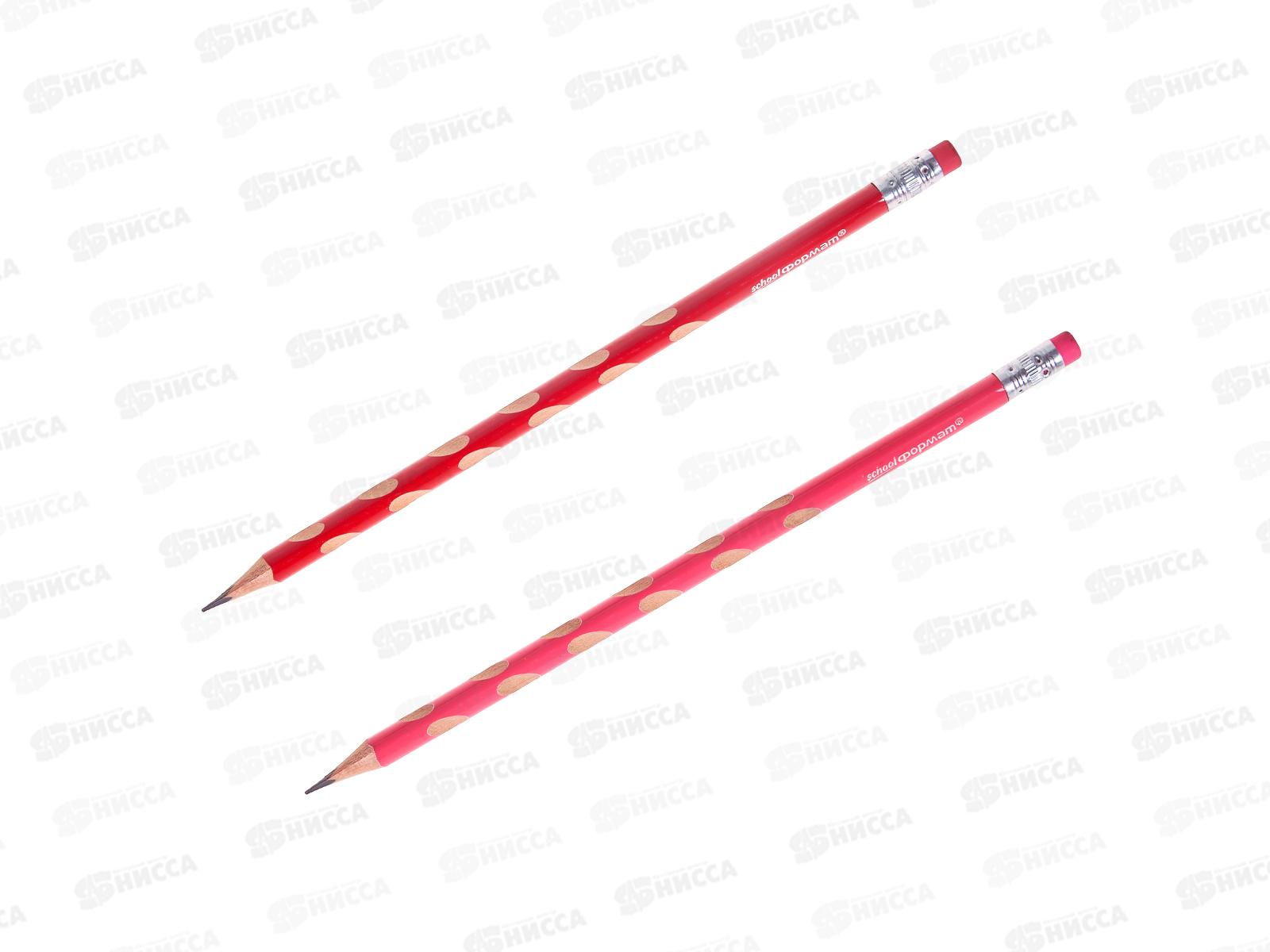 Карандаш чернографитный с ластиком  inФОРМАТ ERGONOMIC HB КЧ-ERG-HB*48/576