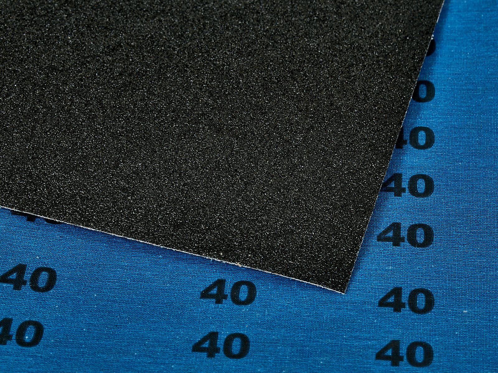 Шкурка абразивная на тканевой основе, водостойкая, зернистость -  40 (10шт), 2207040 *25