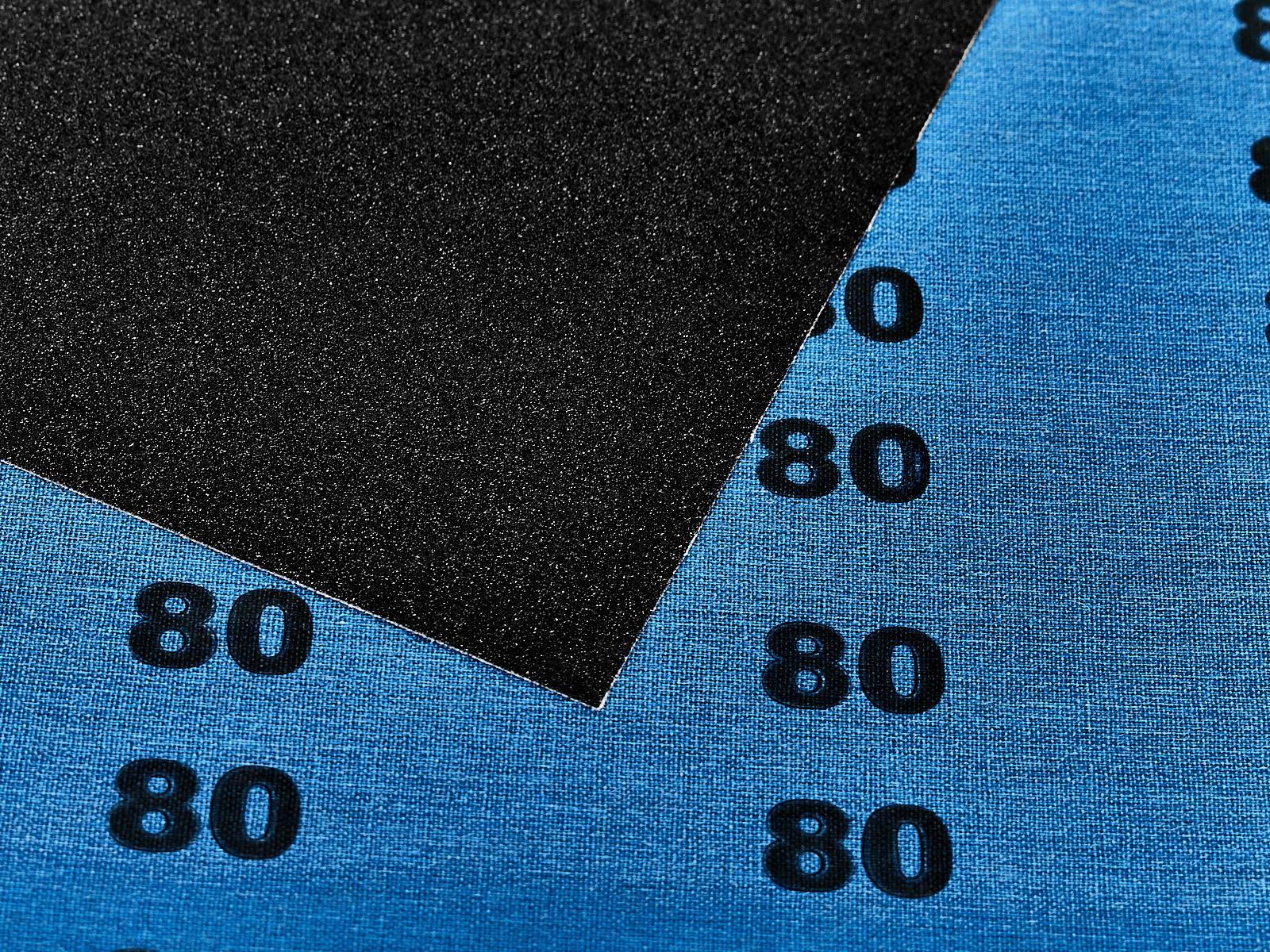 Шкурка абразивная на тканевой основе, водостойкая, зернистость -  80 (10шт), 2207080 *50