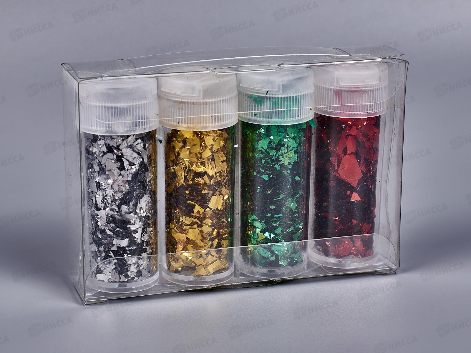 Блестки декоративные MAZARI GLITTER ASSORTI акрил. 4 вида, асс. М-9922