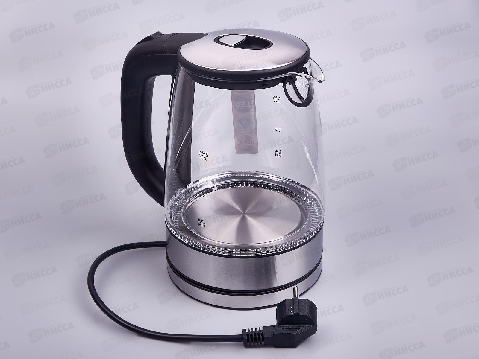 Чайник электрический SA-2725ВК (1,7) стеклянный подсветка