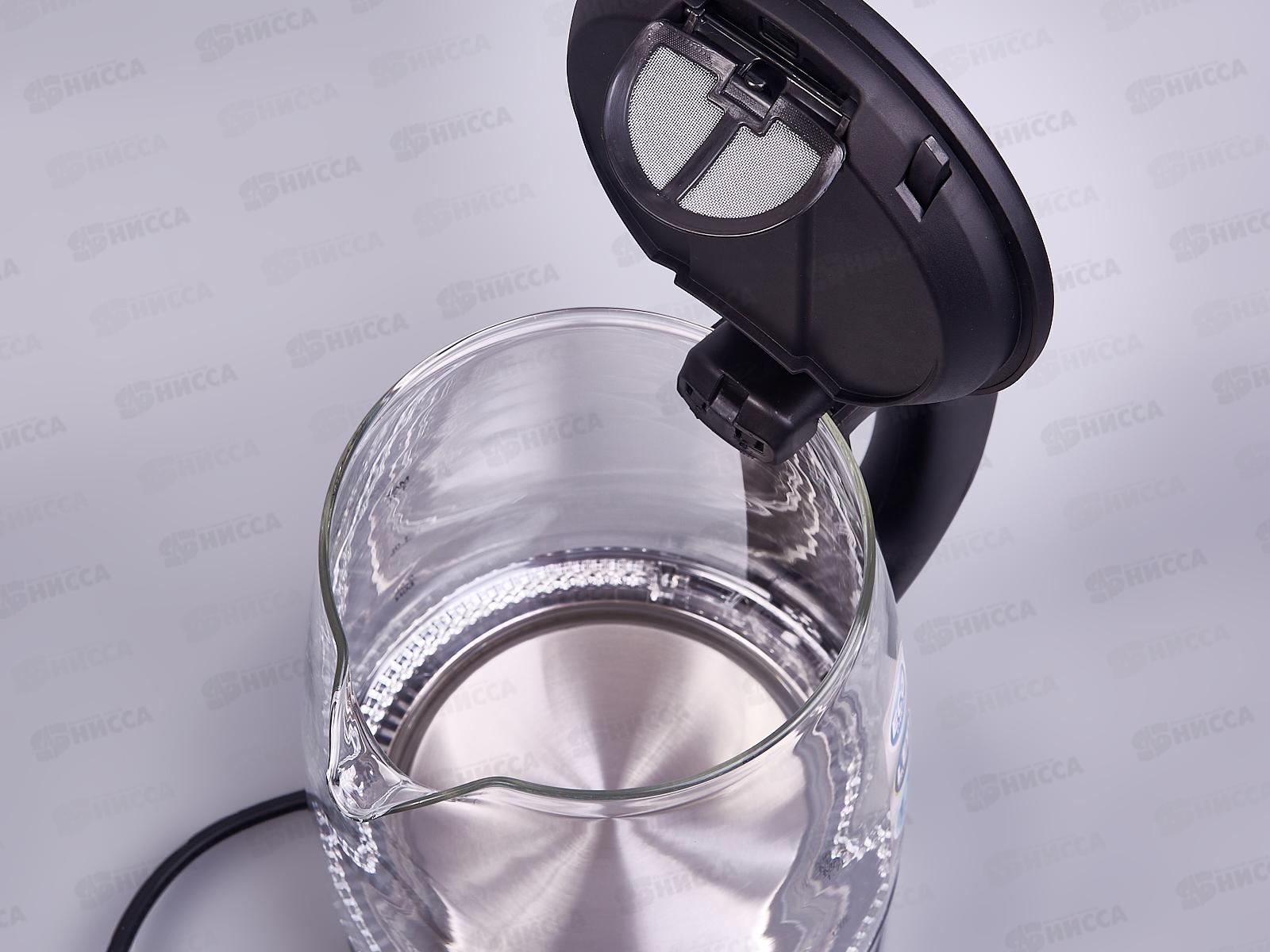 Чайник электрический SA-2725ВК (1,7) стеклянный подсветка