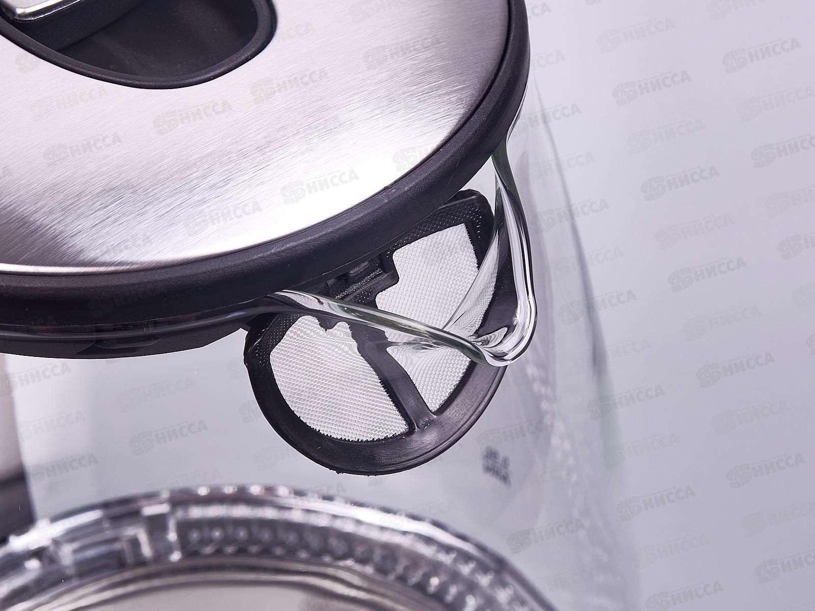 Чайник электрический SA-2725ВК (1,7) стеклянный подсветка