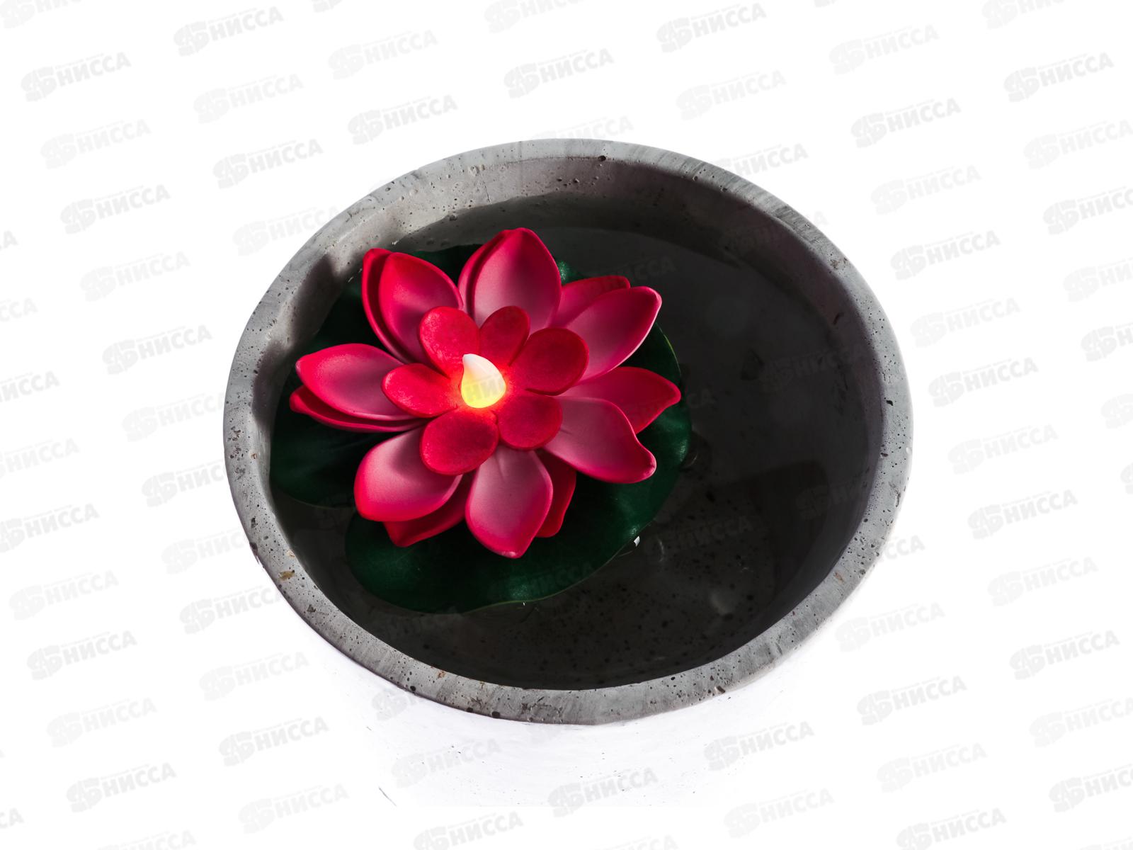 Лилия  для пруда 10см, декор подсветка 1LED 171-017 г