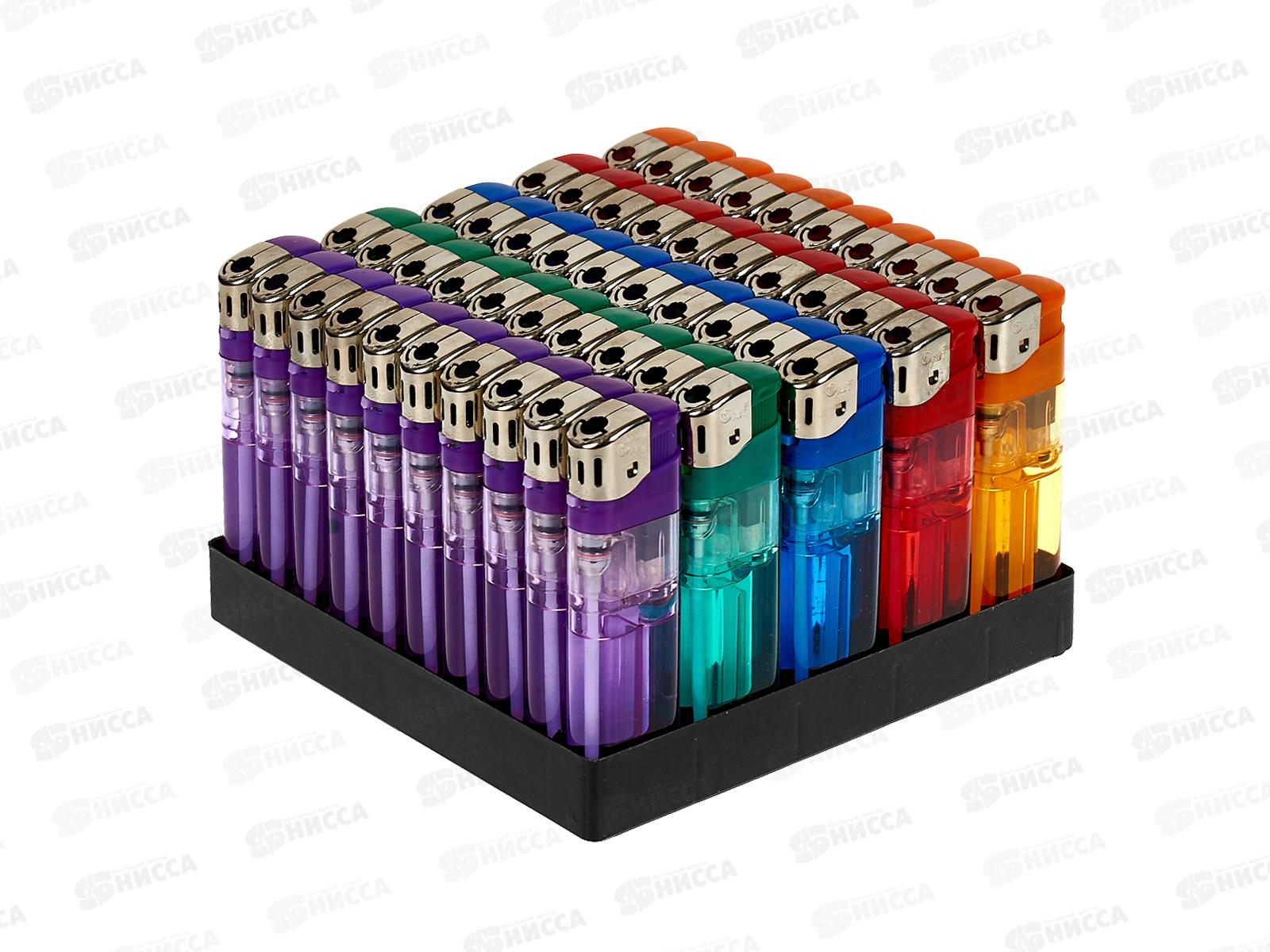 Зажигалка Oney L-001 пьезо прозрачная (054117) *50