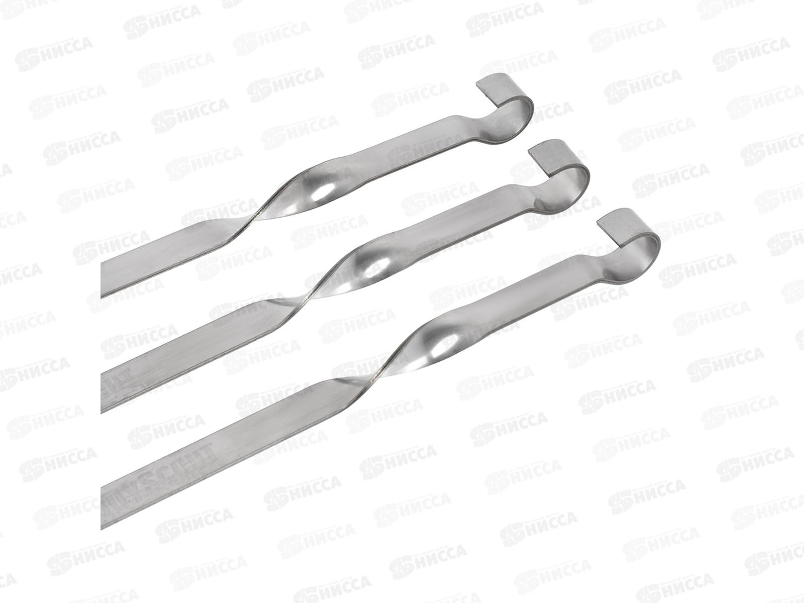 Шампура в наборе плоские BOYSCOUT 600х15х2мм из нержавеющей стали 6шт в коробке *12