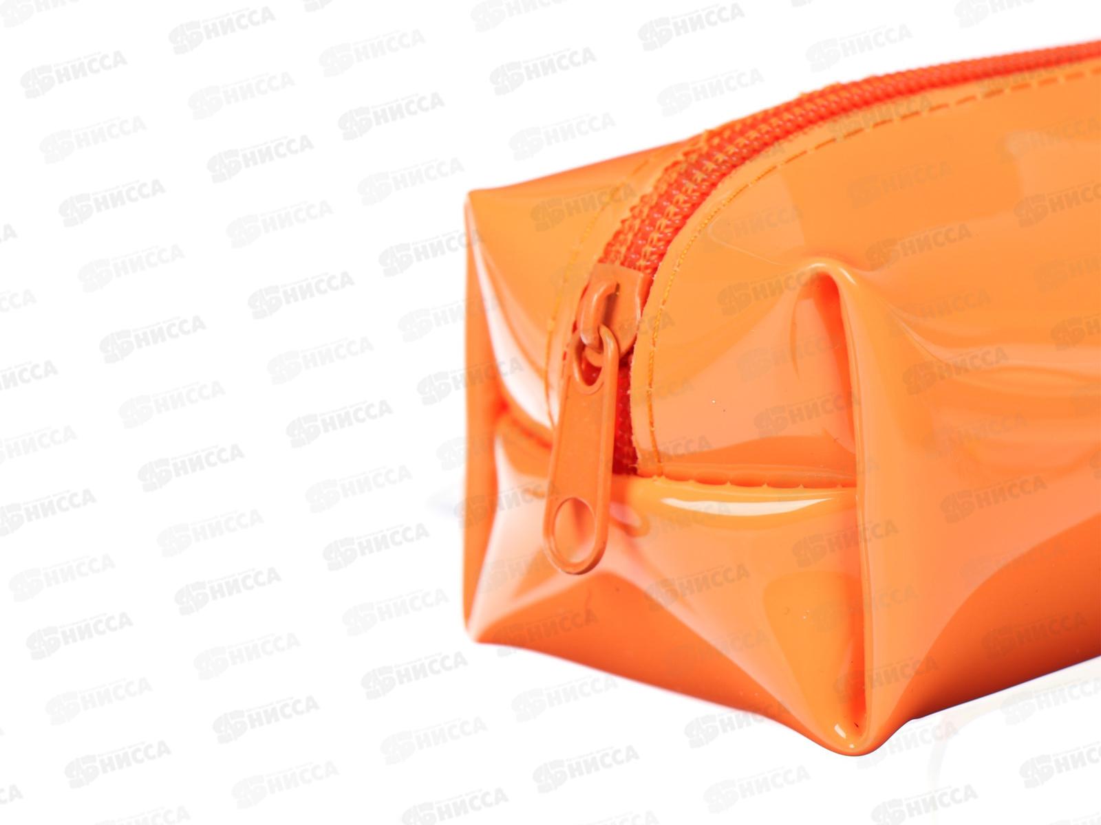 Пенал-косметичка ПЧЕЛКА оранжевый неон, на молнии,195*60*50 К-721 *20