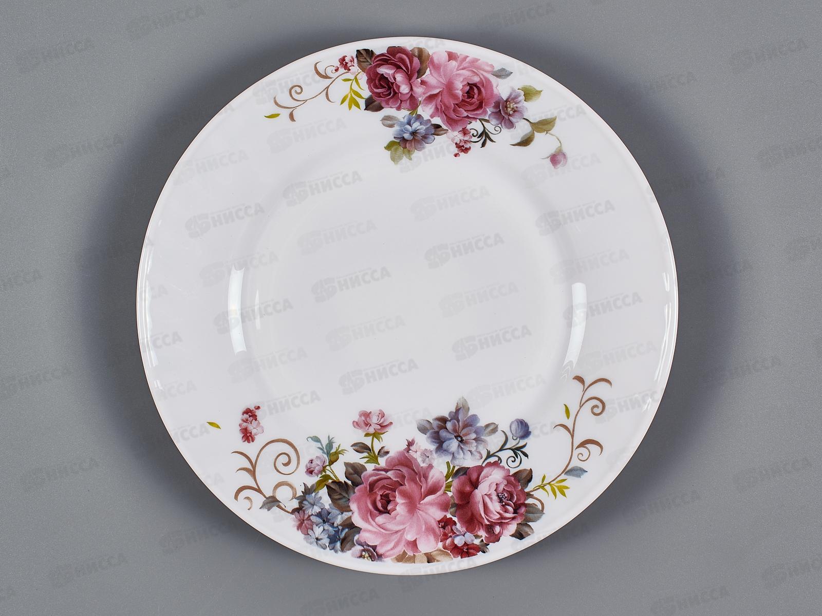 Тарелка мелкая гладкий край 20см Нежный букет 1039006