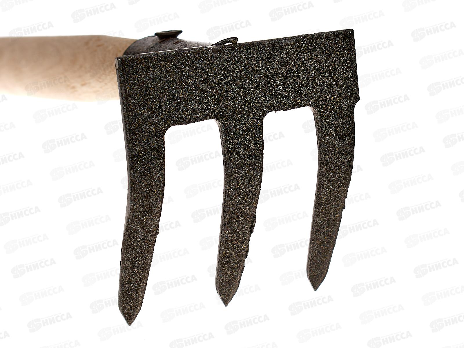 Грабли прямые  3 зубые с черенком, ГП-3 (Павлово) *10