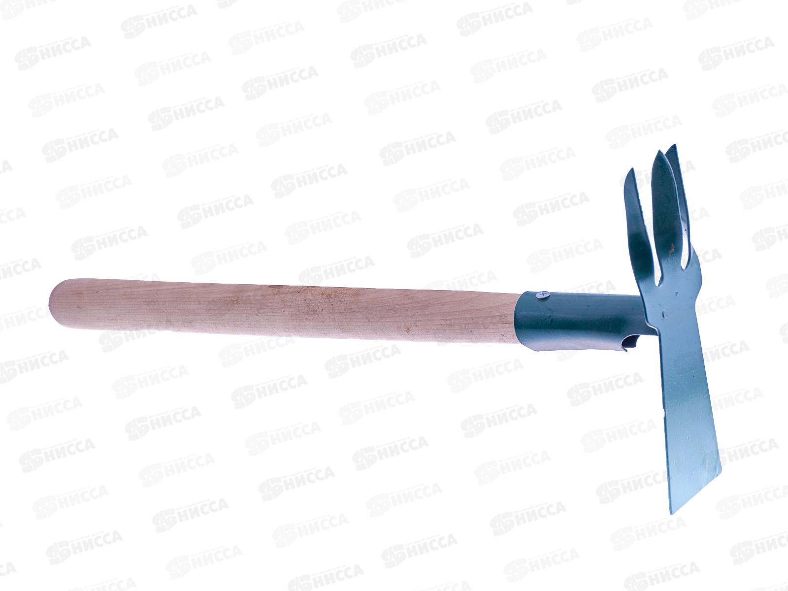 Мотыжка комбинированная 3-х зубая с лопаткой, с черенком *20