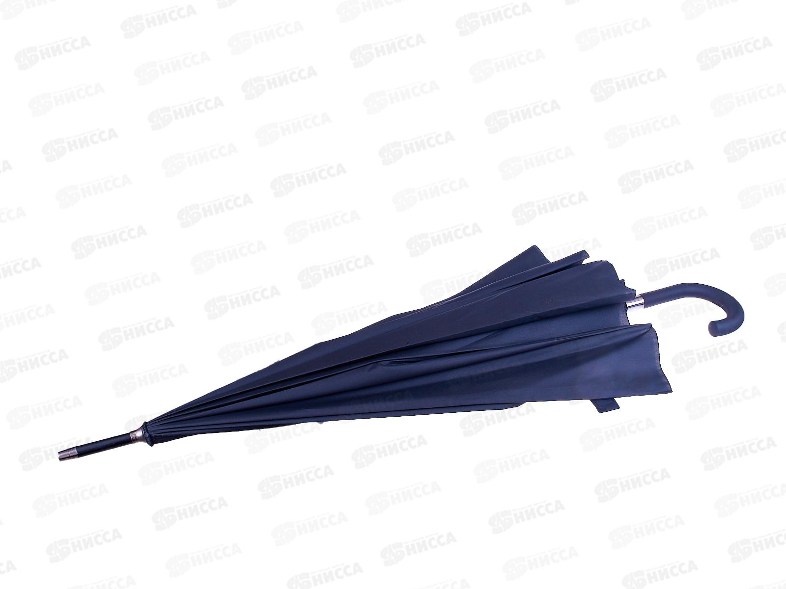 Зонт-трость мужской  65см 16спиц черный 302-275 г