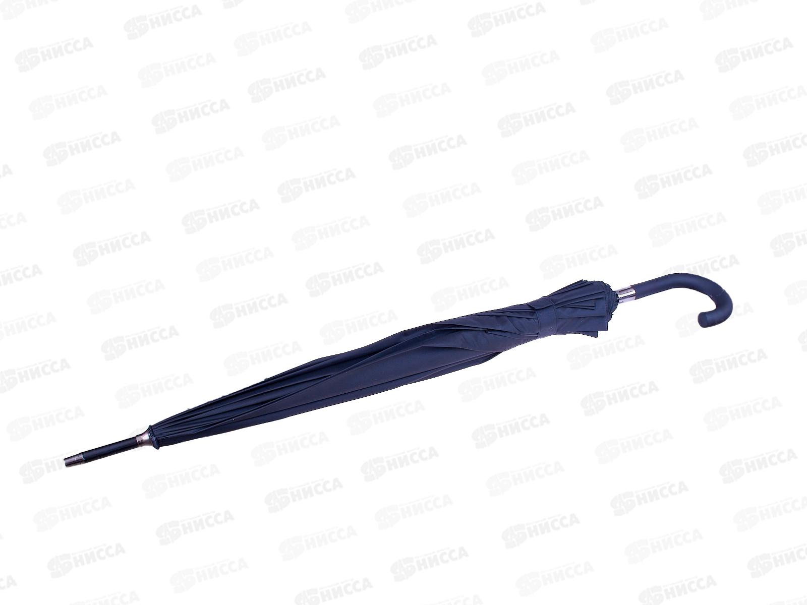 Зонт-трость мужской  65см 16спиц черный 302-275 г