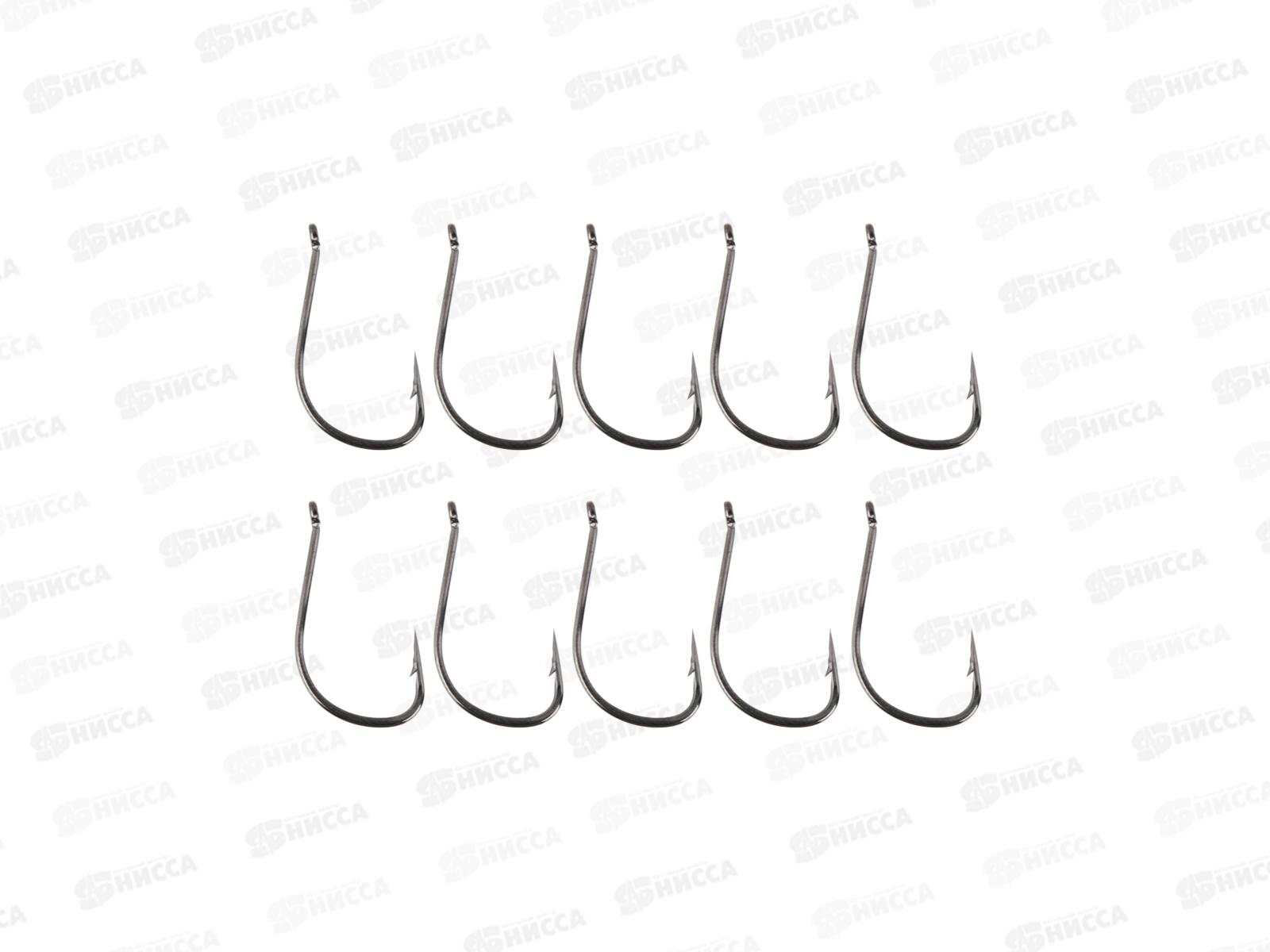 Набор крючков 10шт,  AZOR Карась, Карп, 6-12 черный никель 143-065 г