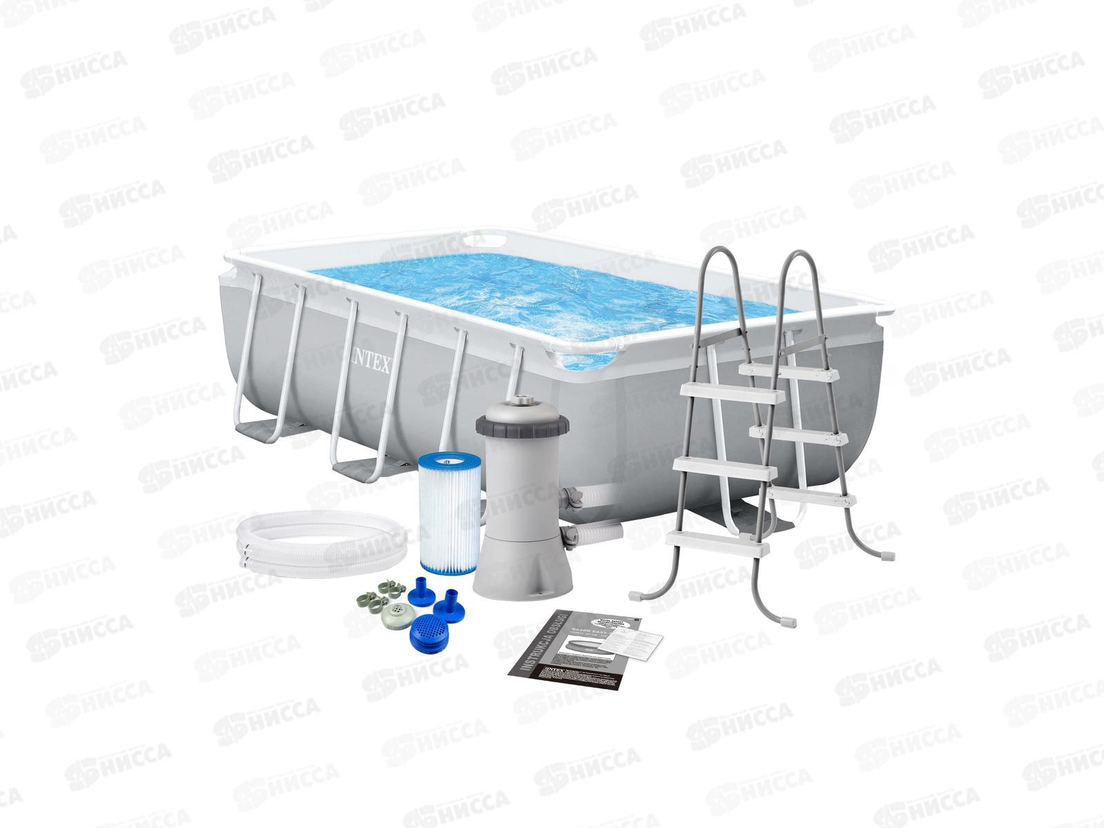 Бассейн 26784 (300х175х80см) каркасный с фильтром, PRISM, INTEX