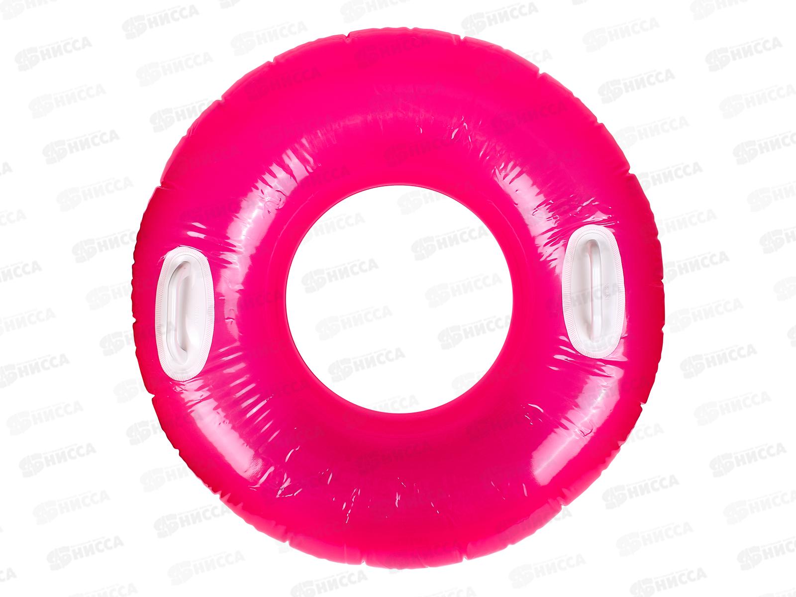 Круг надувной 59258 (76см) Глянцевый с ручками, 3 вида  INTEХ  *24