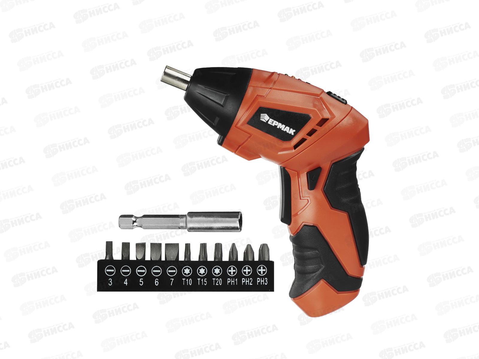 Отвертка аккумуляторная 4.8В, 200об/мин, 2Нм, 0.7Ач(Ni-Cd) ЕРМАК 646-192 г