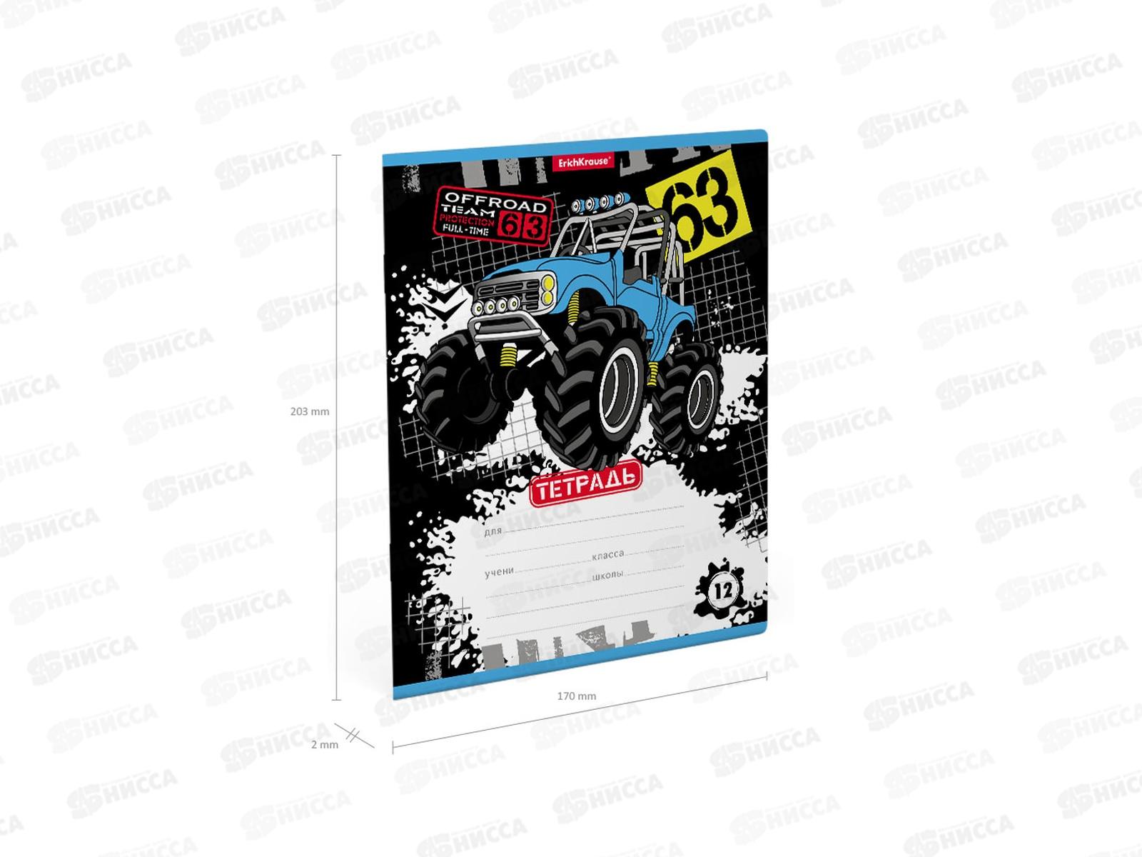 Тетрадь 12листов линейка ПОЛИ Track Car 48817 *10/280