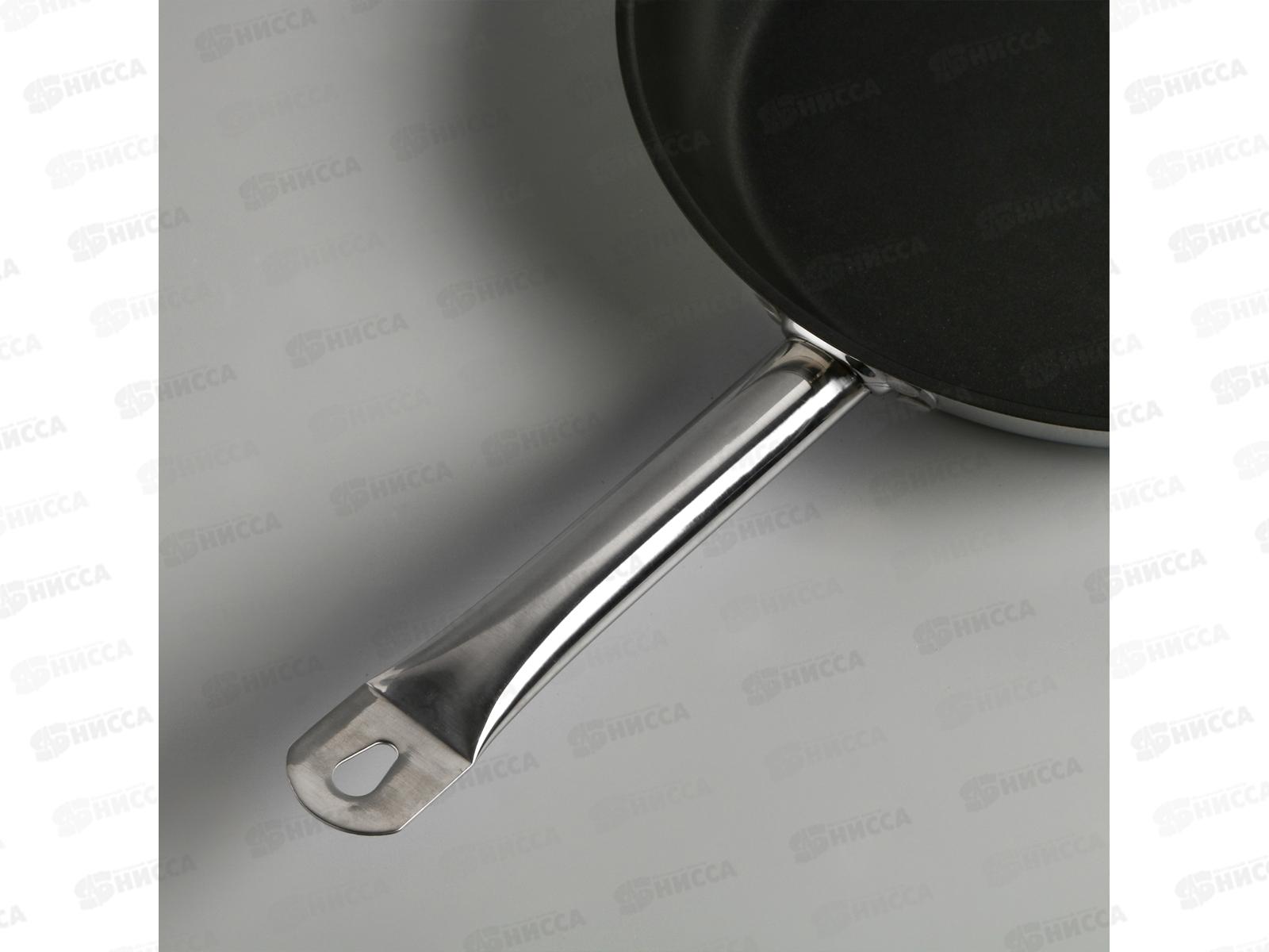 Сковорода 24см без крышки антипригарное покрытие (общепит) корпус 06,мм индукционное дно КТ-ОБ-СА-24