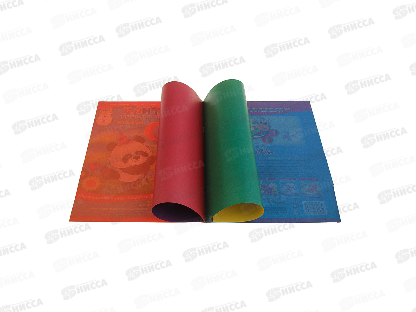 Цветная бумага  двусторонняя 4листа 6цветов А4 Апплика Панда,2786-01*60