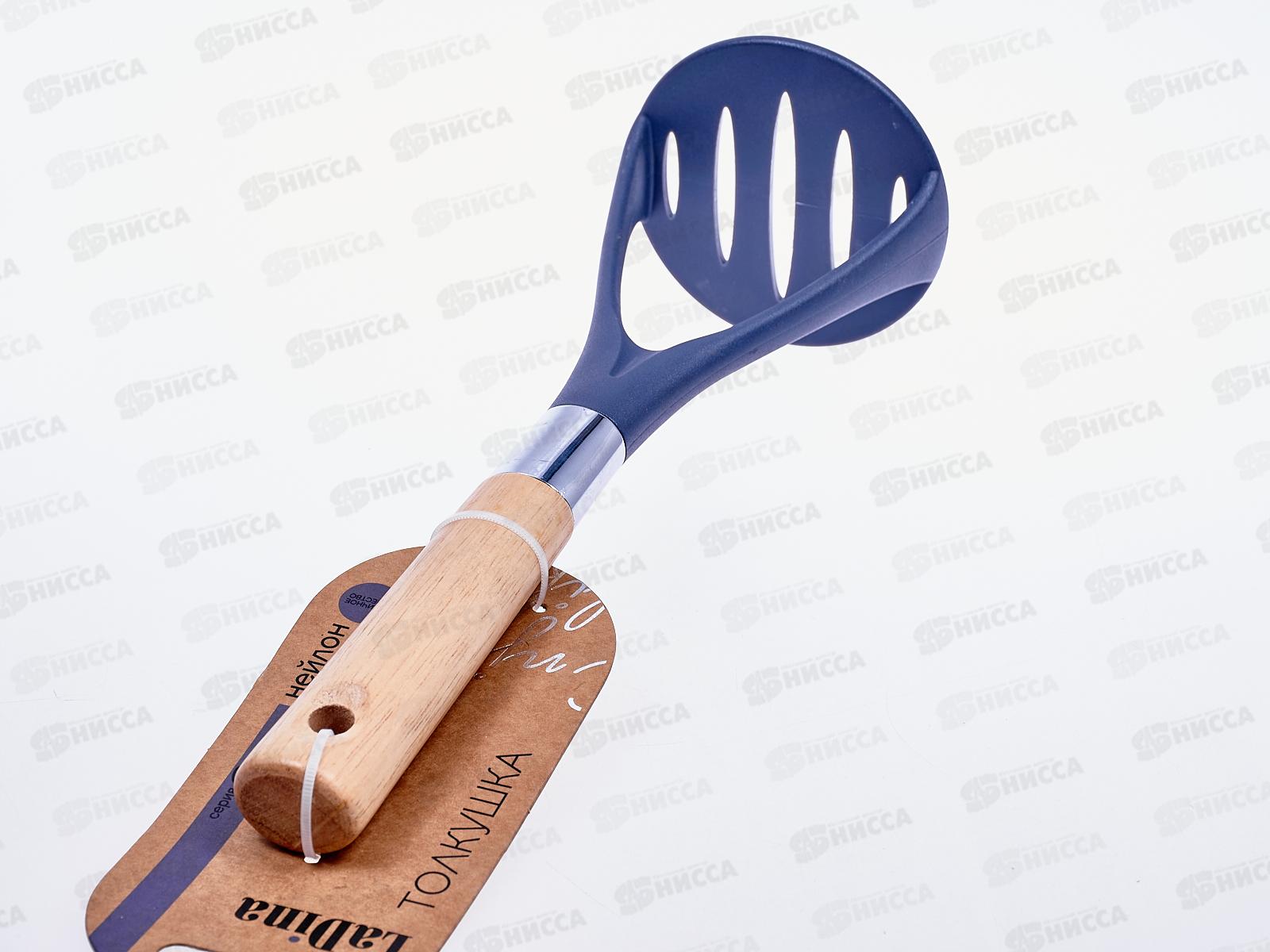 Толкушка нейлоновая деревянная ручка 17304 *24/72