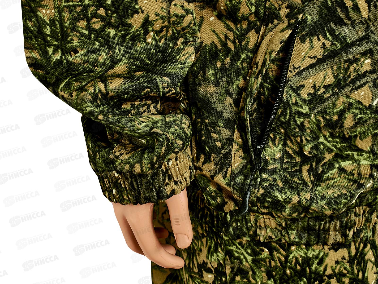 Костюм &quotТурист 3&quot куртка/брюки, (60-62, 182-188) камуфляж Колючка зеленый, ткань Грета