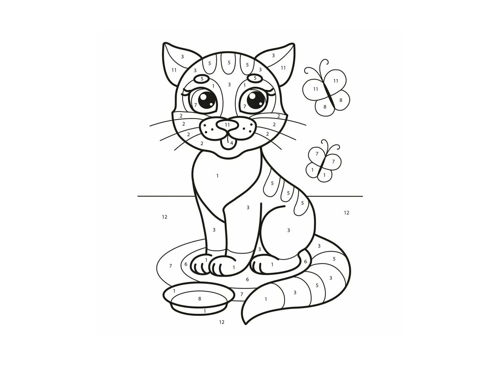 Раскраска по цифрам ЛиС А4 Котята и щенята, РКСЦ *50