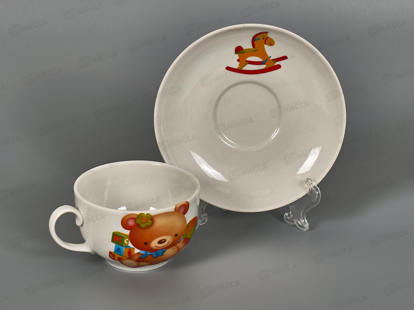 Чашка чайная с блюдцем 210см3 Янтарь Любимые игрушки 090962 *12