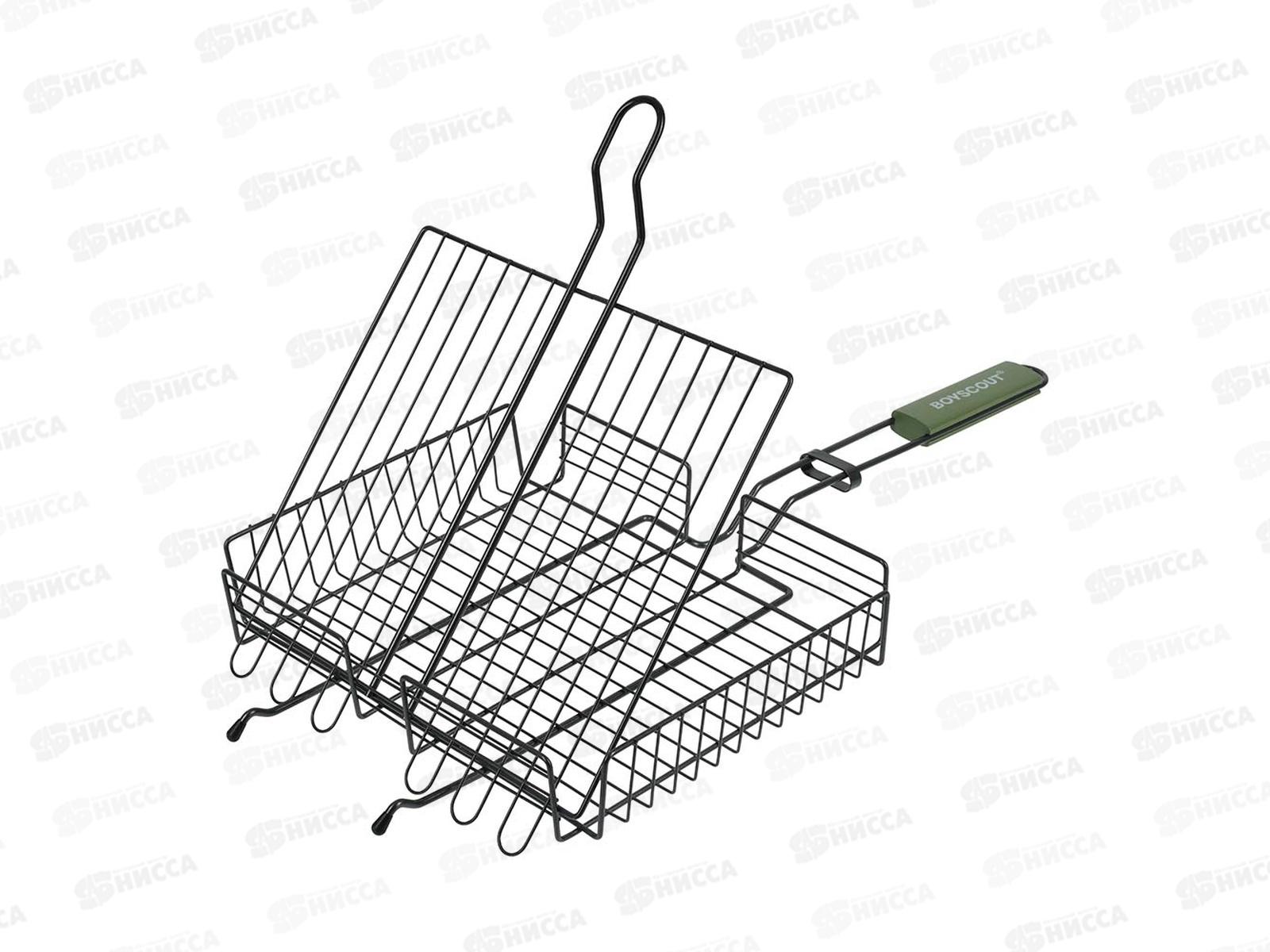 Решетка-гриль BOYSCOUT с антипр. пок. 57(+5)х30х25х5,5см 61303 *8