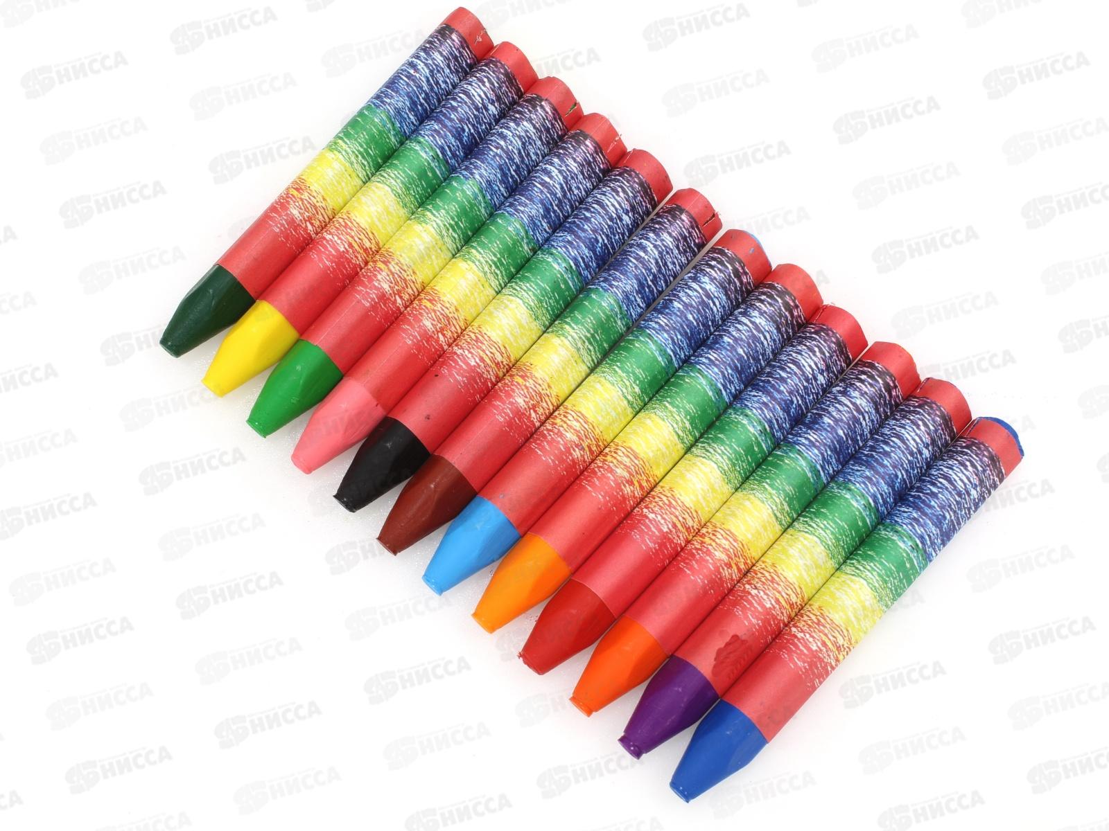 Мелки восковые ЛУЧ Кроха 12 цветов, трехгранные, 29с1773-08*20