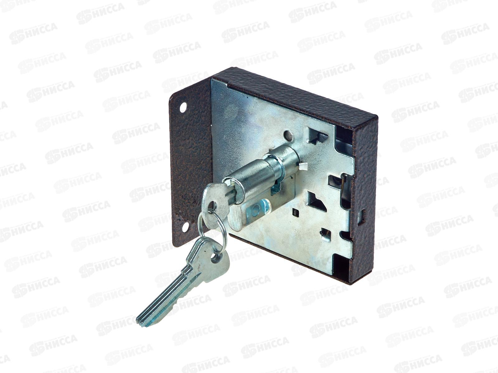 Замок накладной 3Н3 цилиндровый 2кл (медь) Омега