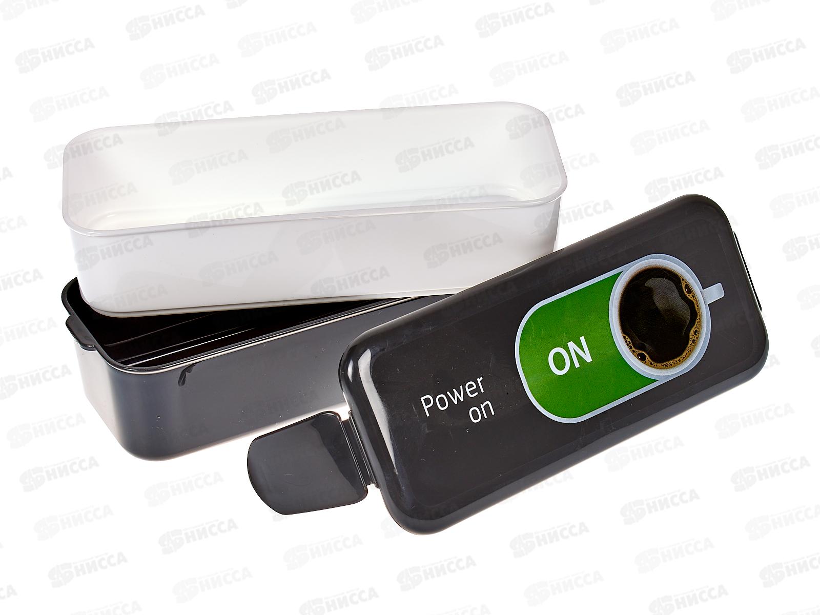 Контейнер для обеда 0,5+0,5л кофе М1233 *16