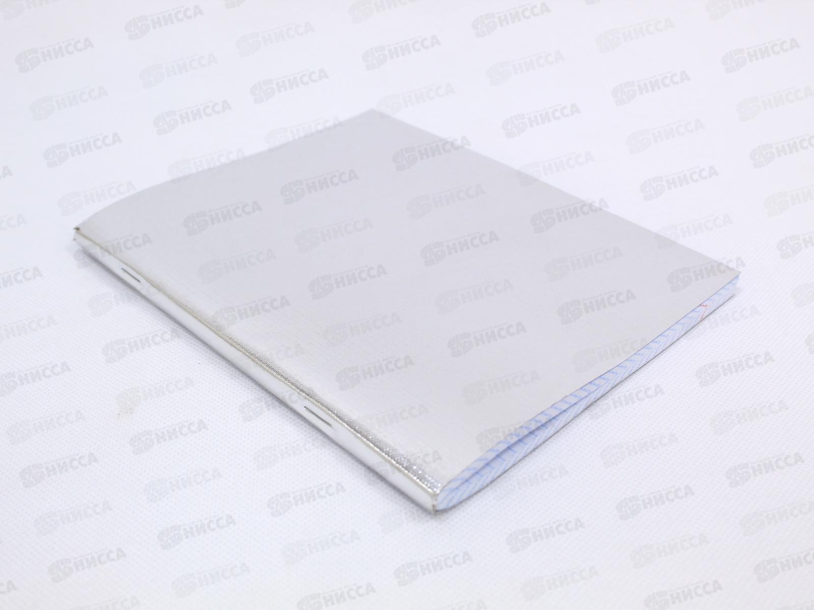 Тетрадь 96листов клетка Hatber бумвинил METALLIC Серебро .*30