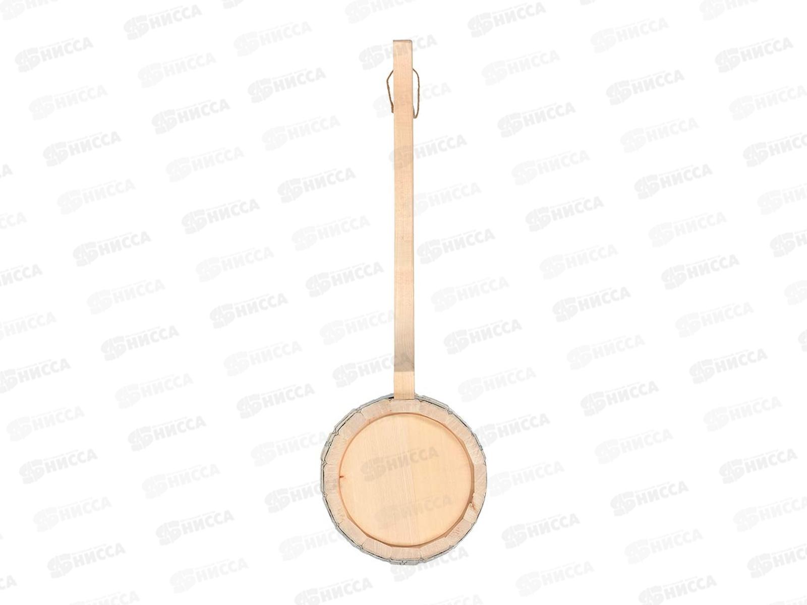 Ковш-черпак для бани 1,5литра бондарный Цветы с динная ручка Банные штучки *5