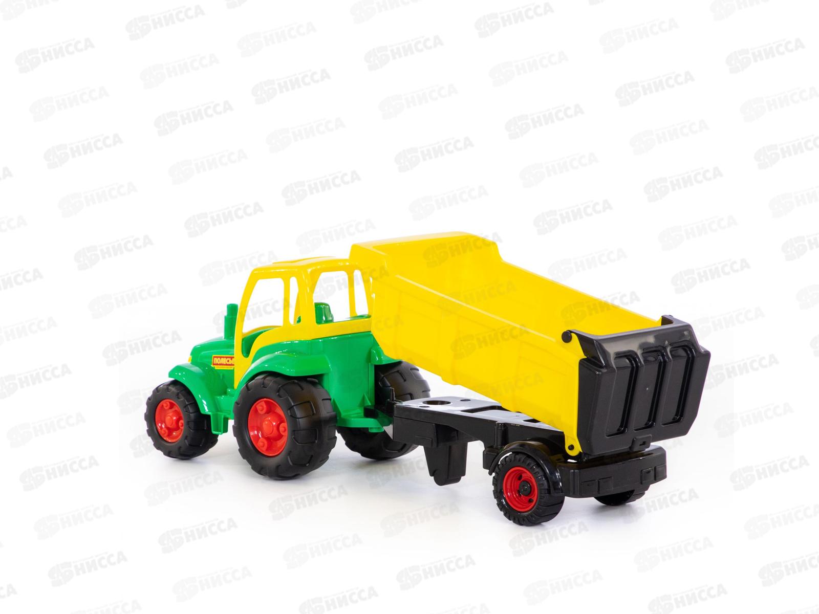 Трактор &quotЧемпион&quot с полуприцепом в сетке  0445 *4