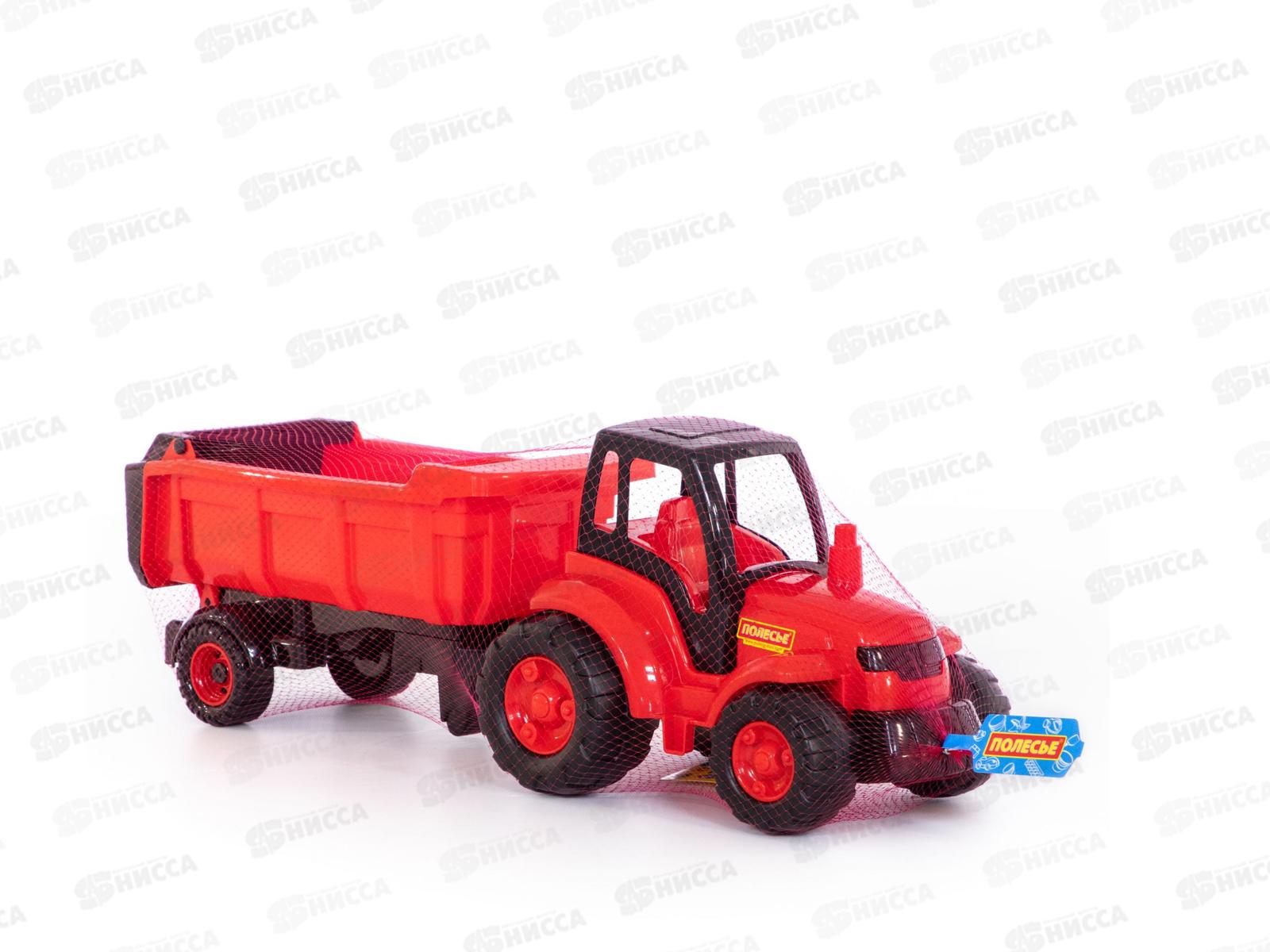 Трактор &quotЧемпион&quot с полуприцепом в сетке  0445 *4